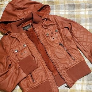 Rust Brown Pleather Jacket